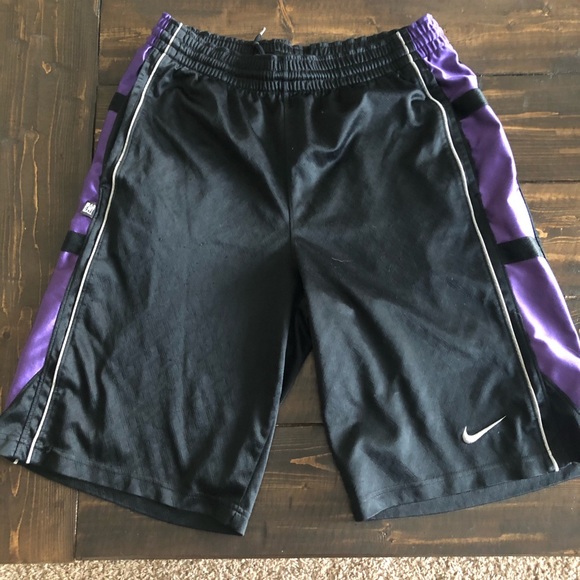 black purple nike shorts